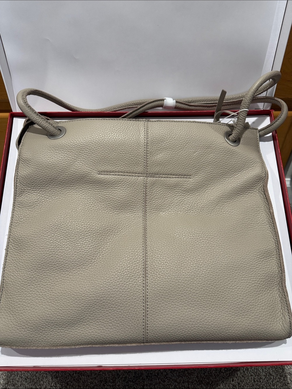 Hammitt Benjamin Cozy Gray Leather Tote Bag for Women - Picture 3 of 7